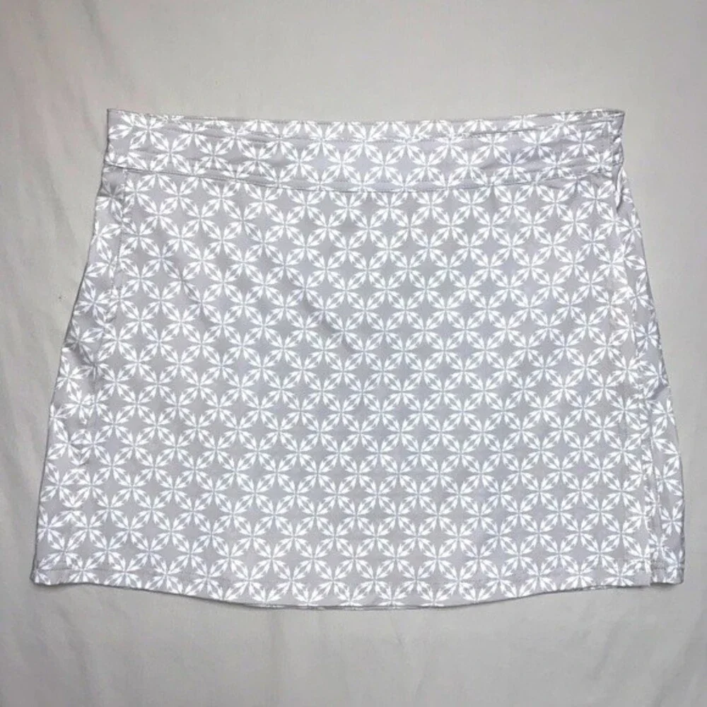 RIP SKIRT Hawaii Wrap Skirt Cover Up Women’s Large Grey Stretch Golf Tennis